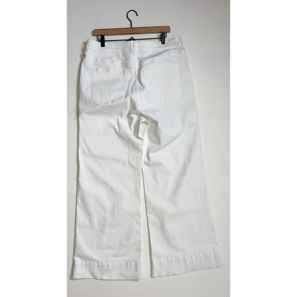 NWT!! J. CREW New High-Rise Denim Trouser Jeans White '96 Wide Leg Retro Size 32 - Picture 8 of 16
